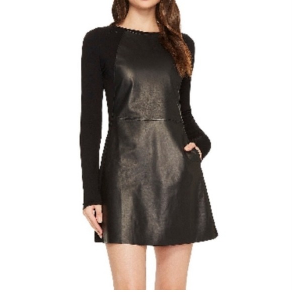 Michael Stars Shantelle Leather Panel Dress - Picture 7 of 7